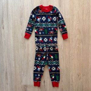 NWOT Hanna Andersson 2 Piece Gnome Sweet Gnome Navy Fair Isle Pajama Set